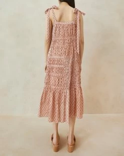 Loeffler Randall New Arrivals Cressida Tan Floral Tent Dress