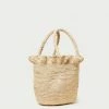 Loeffler Randall Cyrus Natural Ruffled Woven Tote