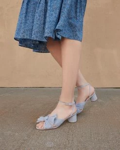 Loeffler Randall Dahlia Blue Bow Low Heel