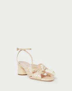 Loeffler Randall Pleats Dahlia Almond Pleated Bow Heel