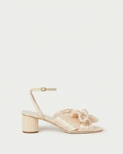 Loeffler Randall Pleats Dahlia Almond Pleated Bow Heel
