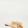 Loeffler Randall Pleats Daphne Pleated Gold Bow Slide