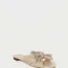 Loeffler Randall Pleats Daphne Pleated Platinum Bow Slide