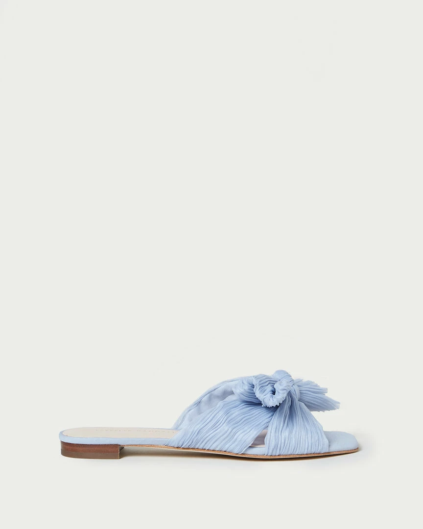 Loeffler Randall Pleats Daphne Blue Bow Slide