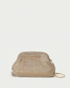 Loeffler Randall Doreen Gold Diamanté Frame Pouch