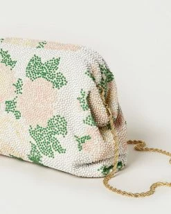 Loeffler Randall Doreen Cream Floral Frame Pouch