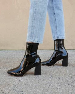 Loeffler Randall Elise Black Patent Stretch Bootie New Arrivals