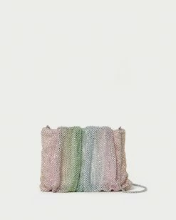 Loeffler Randall New Arrivals Ember Rainbow Diamanté Gathered Clutch