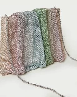 Loeffler Randall New Arrivals Ember Rainbow Diamanté Gathered Clutch