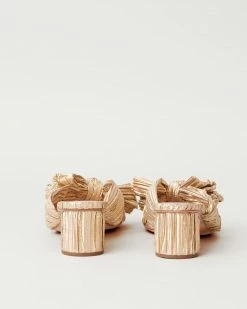 Loeffler Randall Pleats Emilia Gold Pleated Bow Heel