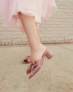 Loeffler Randall Emilia Rose Pleated Bow Heel