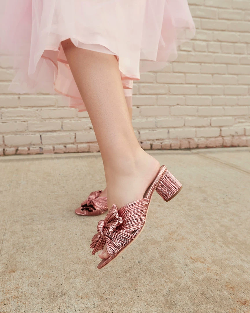 Loeffler Randall Emilia Rose Pleated Bow Heel