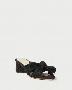 Loeffler Randall Pleats Emilia Black Pleated Bow Heel