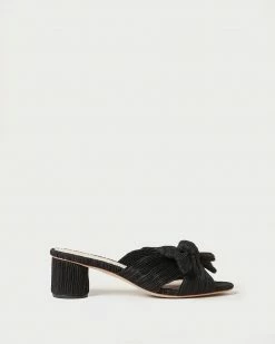 Loeffler Randall Pleats Emilia Black Pleated Bow Heel