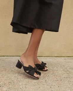 Loeffler Randall Pleats Emilia Black Pleated Bow Heel