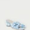 Loeffler Randall Emilia Blue Plaid Bow Heel Pleats