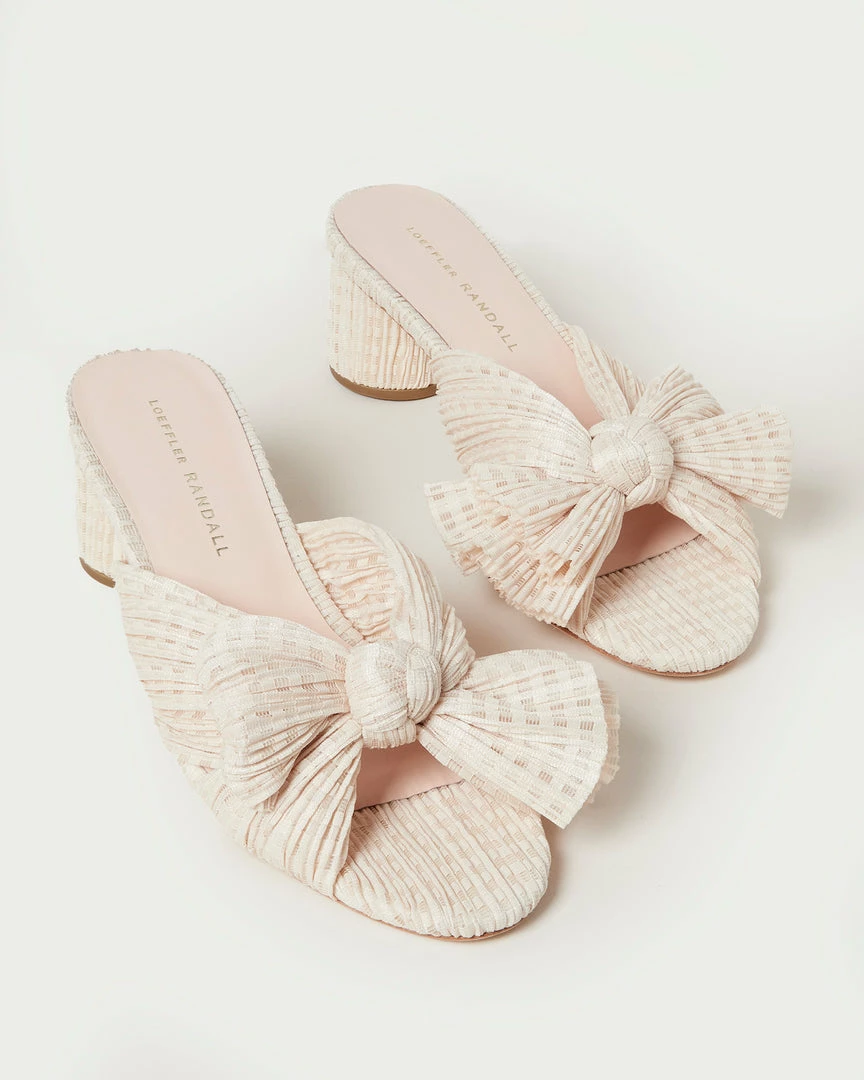 Loeffler Randall Emilia Plaid Pleated Bow Heel