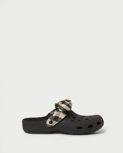 Loeffler Randall Ezra Black Gingham Rubber Clog