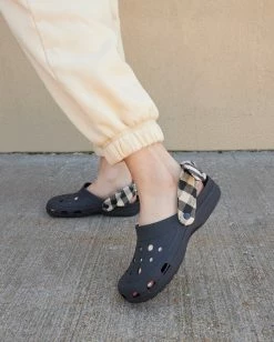 Loeffler Randall Ezra Black Gingham Rubber Clog