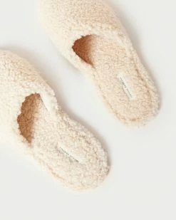 Loeffler Randall Fletcher Cream Shearling Slipper