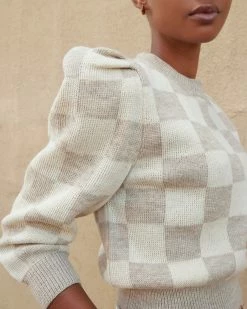 Loeffler Randall Sale Knits For Good Oat/Cream Sweater