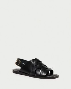 Loeffler Randall Grayson Black Braided Sandal
