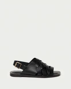 Loeffler Randall Grayson Black Braided Sandal