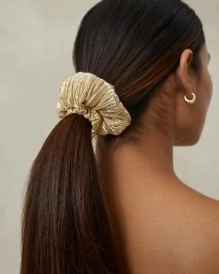 Loeffler Randall Hailey Gold/Nova Floral Scrunchies