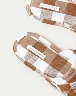 Loeffler Randall Frannie Brown Gingham Slipper New Arrivals