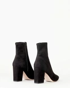 Loeffler Randall Isla Black Suede Slim Ankle Bootie