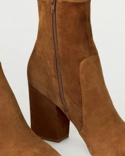 Loeffler Randall Best Sellers Isla Cacao Suede Slim Ankle Bootie