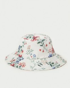 Loeffler Randall Ivy Cream Floral Bucket Hat New Arrivals