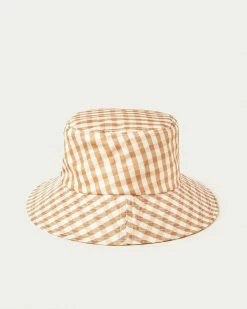 Loeffler Randall Ivy Amber Gingham Bucket Hat Sale
