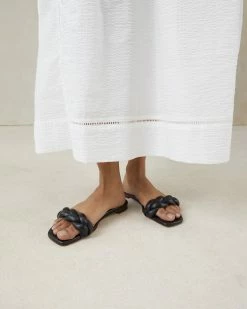 Loeffler Randall New Arrivals Jackson Black Braided Sandal