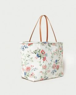 Loeffler Randall Jojo Cream Vine Floral Tote New Arrivals