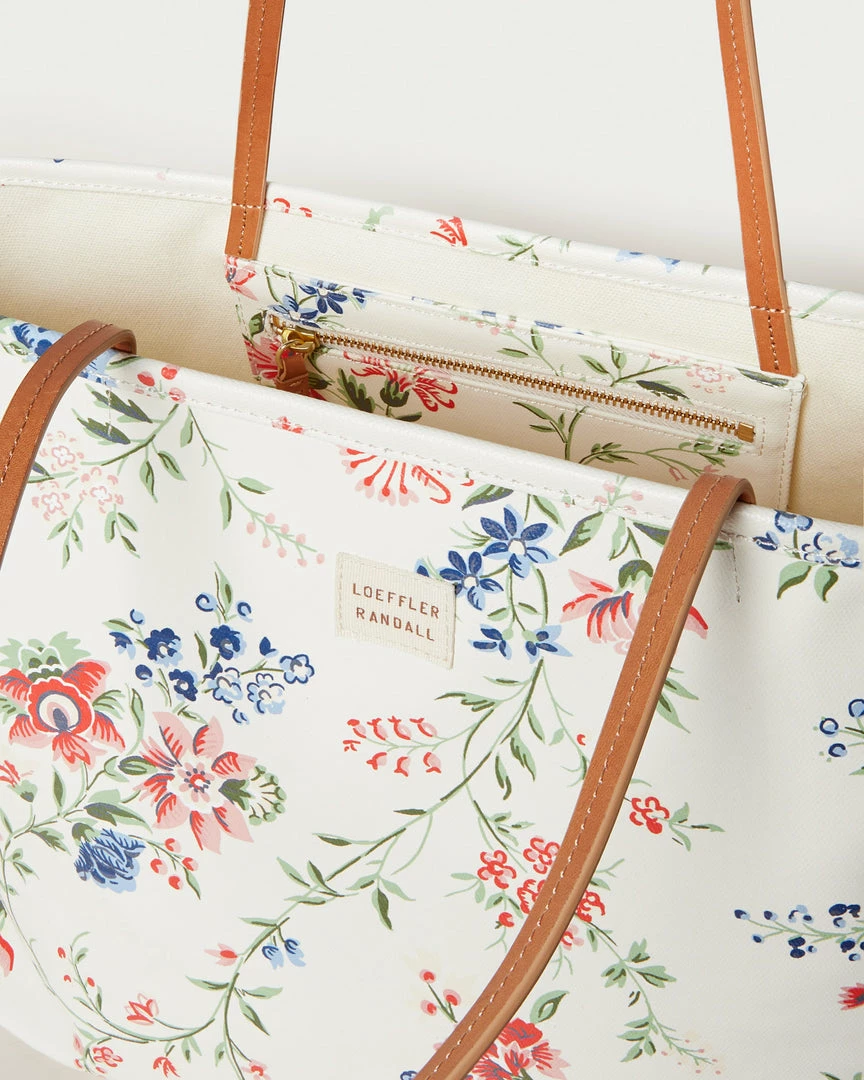 Loeffler Randall Jojo Cream Vine Floral Tote New Arrivals