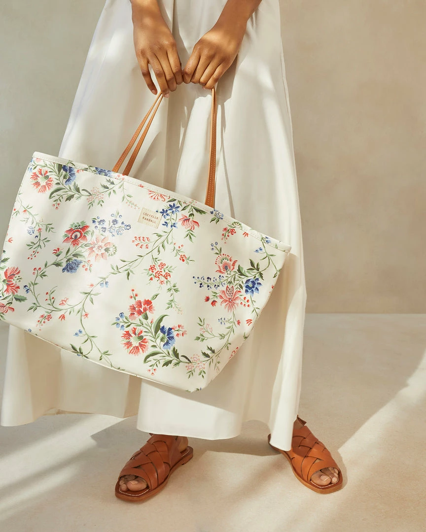Loeffler Randall Jojo Cream Vine Floral Tote New Arrivals