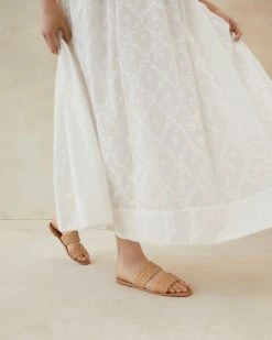 Loeffler Randall Jonah Honey Woven Slide