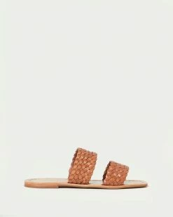 Loeffler Randall Jonah Timber Brown Woven Slide