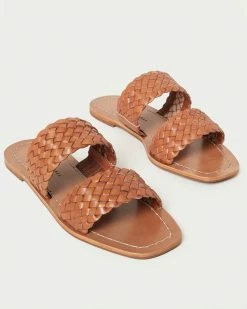 Loeffler Randall Jonah Timber Brown Woven Slide