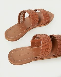 Loeffler Randall Jonah Timber Brown Woven Slide