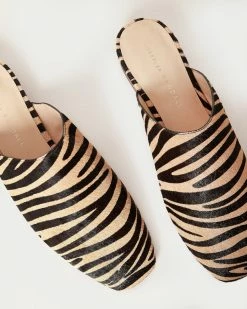 Loeffler Randall Jori Zebra Flat Mule