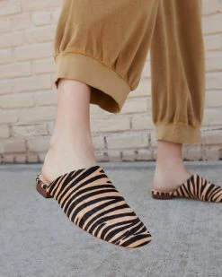 Loeffler Randall Jori Zebra Flat Mule