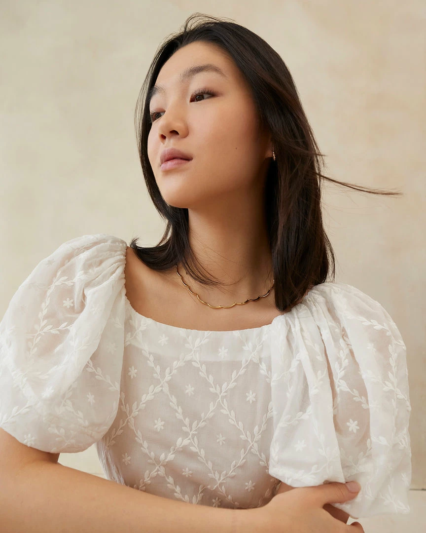 Loeffler Randall Karolina Gold Scalloped Necklace Accessories