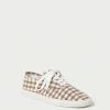 Loeffler Randall Keegan Brown Gingham Casual Sneaker