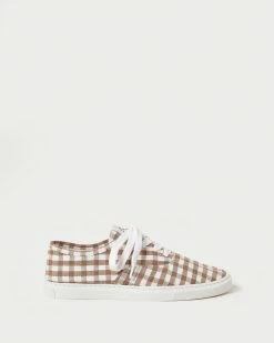 Loeffler Randall Keegan Brown Gingham Casual Sneaker