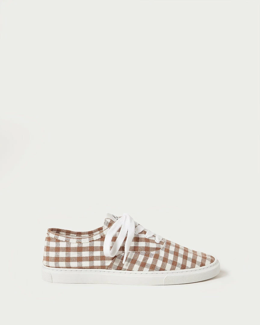 Loeffler Randall Keegan Brown Gingham Casual Sneaker