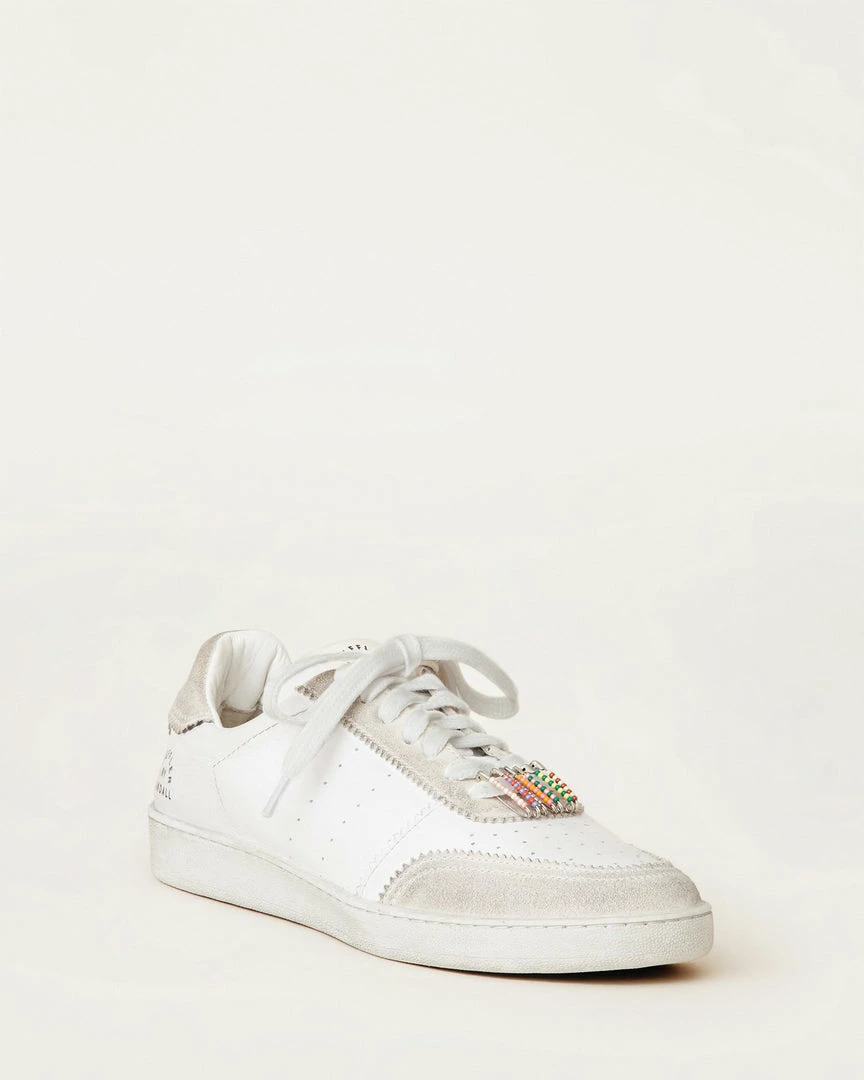 Loeffler Randall Best Sellers Keeley White Beaded Pin Sneaker