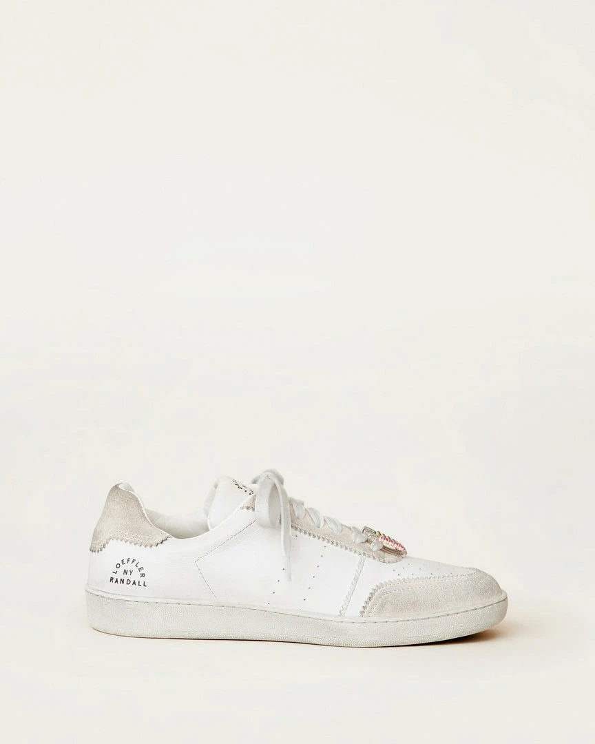 Loeffler Randall Best Sellers Keeley White Beaded Pin Sneaker