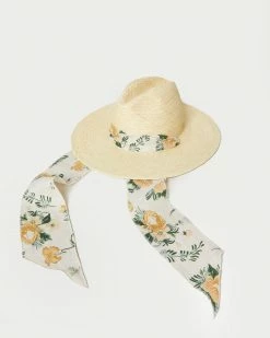 Loeffler Randall New Arrivals Kinsey Natural/Nova Floral Hat